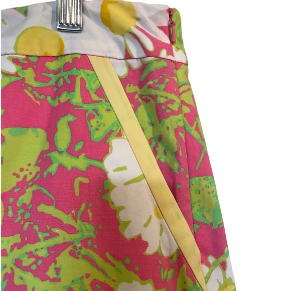 LILLY PULITZER Skort Pink/Yellow Floral Print - Size 14 - Picture 5 of 15